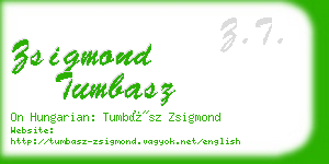 zsigmond tumbasz business card